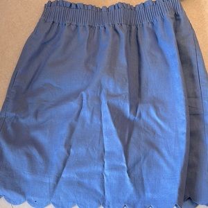 J Crew - Blue Linen Pull-on Skirt